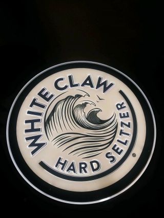 Rare White Claw Hard Seltzer Led Bar Display Sign Very Rare Man Cave Pub