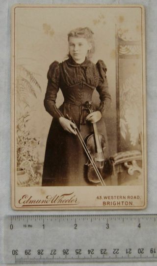 Cabinet Photo - Edmund Wheeler,  Brighton - Girl With Violin