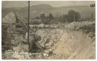 Barre Vermont Vt Wells & Lamson Stone Quarry Rppc Real Photo Postcard C.  1914