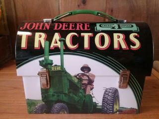 John Deere Gp General Purpose Farm Tractors Model A,  B,  G Tin Mini Dome Lunch Box