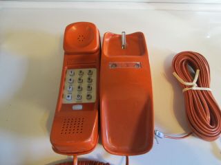 Vintage OLD STOCK TRIM LINE BURNT ORANGE DESK PHONE PUSH BUTTON 2