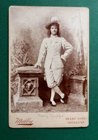 Vintage Victorian Cabinet Card - Studio Posed Male In Costume - C 1870 - 80