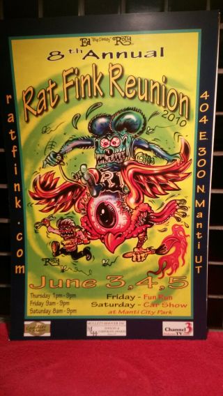 2010 Rat Fink Reunion Poster 8th Annual Ed Roth Memorial