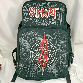 Vintage Slipknot All Over Print Canvas Skate Backpack Pentagram Rare