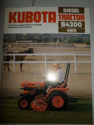 Kubota - B4200 - 4wd Diesel Tractor Brochure - C1987 (4050 - 01)