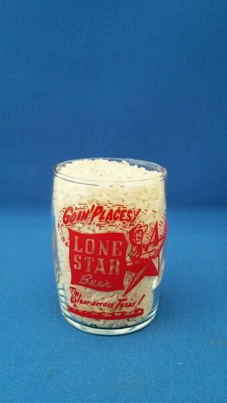 6 Different Lone Star Beer Barrel Glass Group 2