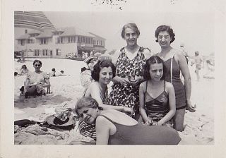 Old Vintage Antique Photograph Women On The Beach