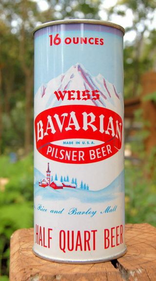 Dead Weiss Bavarian Half Quart 16 Oz Flat Top Beer Can " Un - Upgradable "