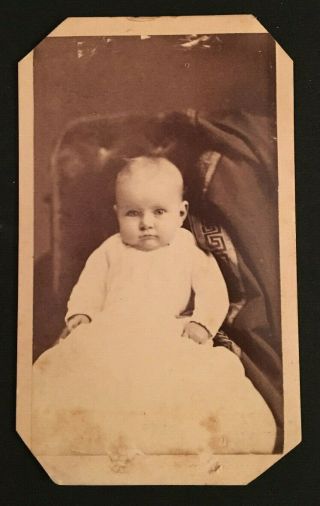 Vintage Cdv Photo Cute Little Baby Taken In Brunswick Jersey 4320