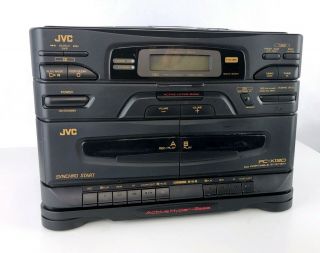 Jvc Pc - X130 Am/fm Radio Cd Cassette Boombox Stereo Main System Unit,  Black - Vtg
