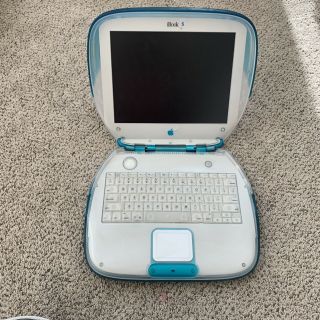 Vintage Apple Ibook M2453 Clamshell Laptop Sky Blue Parts Only