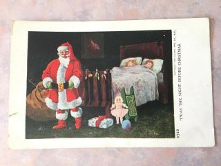 Vintage Santa Claus Postcard - Night Before Christmas Early 1900s