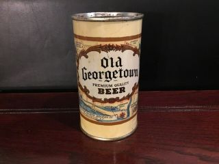 Old Georgetown Beer (106 - 17) Empty Flat Top Beer Can Chr.  Heurich,  Washington Dc
