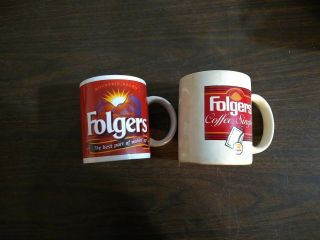 Vintage Folgers Mountain Grown The Best Part Of Waking Up Coffee Cup Mug And 1