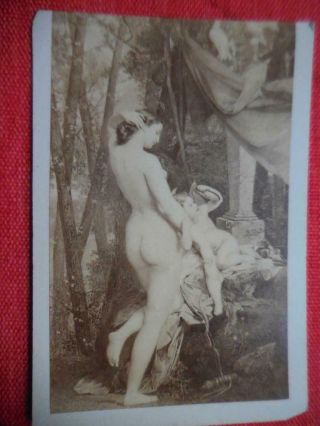 Cdv Photo Cdv101 Naked Nude Woman - Toilette De Venus Goupil & Co - Album Filler