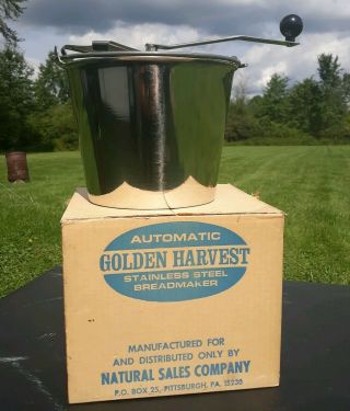 Vintage Golden Harvest Bread Maker Stainless Steel Natural Sales Company