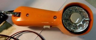 Vintage Gte Automatic Electric Lineman Rotary Dial Orange Telephone