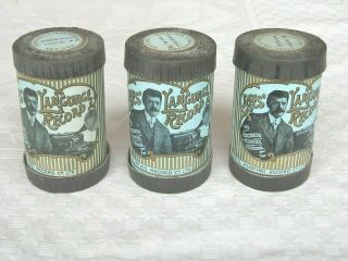 3 X Sterling - Linguaphone Phonograph Cylinder Record Pictorial Boxes Only