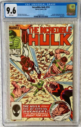 Cgc 9.  6 Incredible Hulk 316.  Iron Man.  Sub - Mariner.  John Byrne Art.