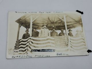 Vtg Real Photo Postcard Rppc Wwi Army Fort Bliss Trip To Mexico 1916 (22)
