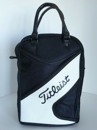 Vintage Titleist Golf Black & White Accessory Gear Shoe Ball Bag Travel Equip