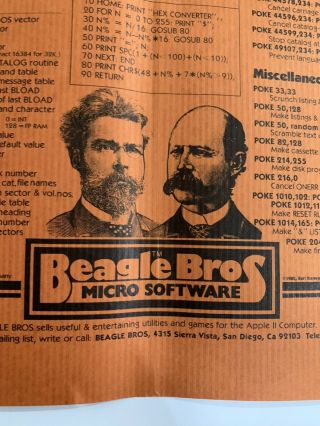 Beagle Bros Micro Software - Apple Ii 80’s Print Ad