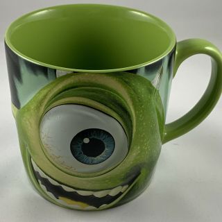 Disney Parks Mike Wazowski Monsters Inc.  Ceramic Mug.  Coffee Cup.  Monster Inc 3d