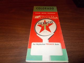 1957 Texaco Colorado Vintage Road Map