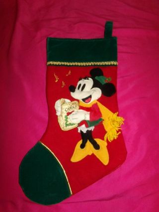 Vintage Large 3d Disney Minnie Mouse 20 " Christmas Stockings