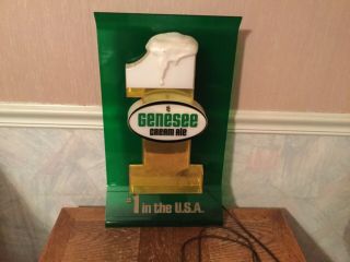 Vintage Genesee Beer Lighted Sign Number In The Usa