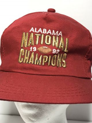 Vintage 1992 Alabama National Championship Hat Royal Crown Roll Tide