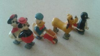 4 Vintage Disney Marx Walkers Mickey & Minnie Mouse/pluto/donald/penguin W.  D.  P.