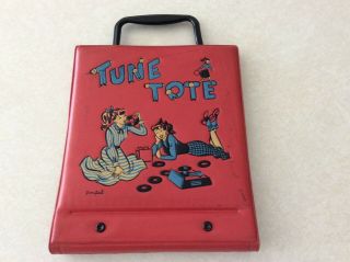 Vintage 1950s " Tune Tote " Vinyl Record Case
