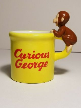 Vintage Curious George Handle Mug Good Little Monkey W/ Banana Bottom