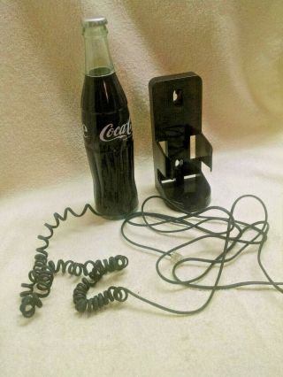 Coca Cola Coke Bottle Telephone Model 5000 w/holder 1980 ' s Vintage 2