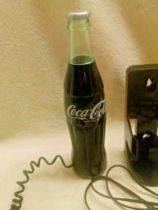 Coca Cola Coke Bottle Telephone Model 5000 w/holder 1980 ' s Vintage 3