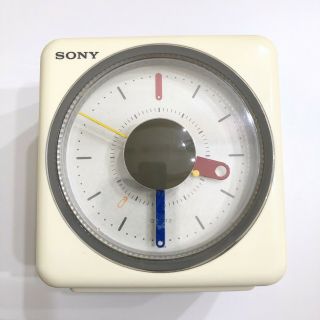 Vintage 1980s Sony Icf - A10w Am/fm Alarm Clock With Melody Radio Made In Japan