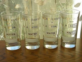 Set Of 4 Old Forester Kentucky Bourbon/whiskey Highball Glasses - Brown Forman