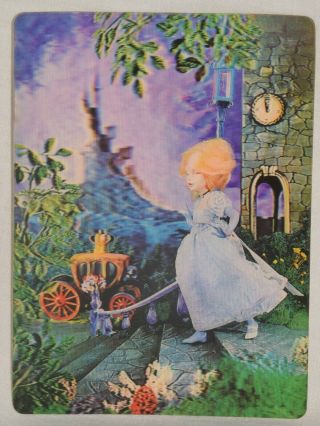 Vintage 3d Lenticular Postcard Cinderella Unposted Collector Series