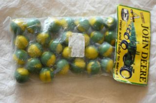 Vintage Collectible One Bag Of John Deere Farm Tractors Marbles