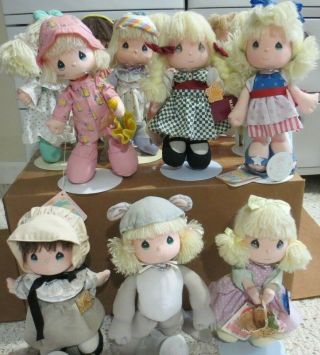 All 12 Precious Moments Dolls Of The Month With Stands
