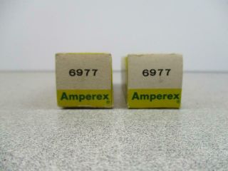 2 Amperex 6977 Miniature Magic Eye Tuning Indicator Tube Nos Nib