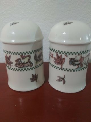 Disney Winnie The Pooh 100 Acres Large Stoneware Salt And Pepper Shakers