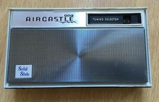 Vintage 1960’s Aircastle Model Sp - 10h Solid State Radio W/case