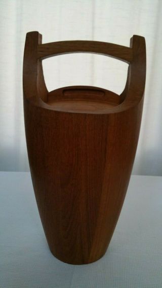 Vintage Dansk Teak Wood Mid - Century Modern Ice Bucket