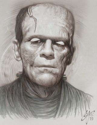 Boris Karloff Bride Of Frankenstein Mixed Media Art By Frederick Cooper
