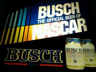 Busch Beer The Offical Beer Of Nascar Busch Beer Lighted Sign