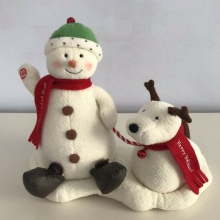 Hallmark Jingle Pals Plush Snowman,  Puppy Dog - Animated Musical Jingle Bells