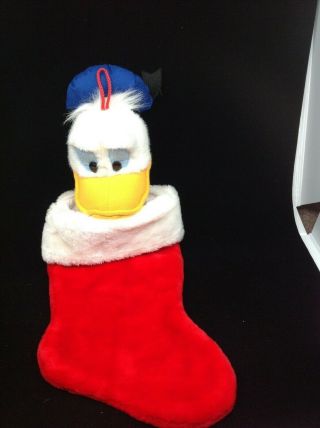 Donald Duck Disney Plush Soft Stuffed Christmas Stocking Xmas Holiday