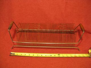 Vintage Wire Record Holder Rack 45 